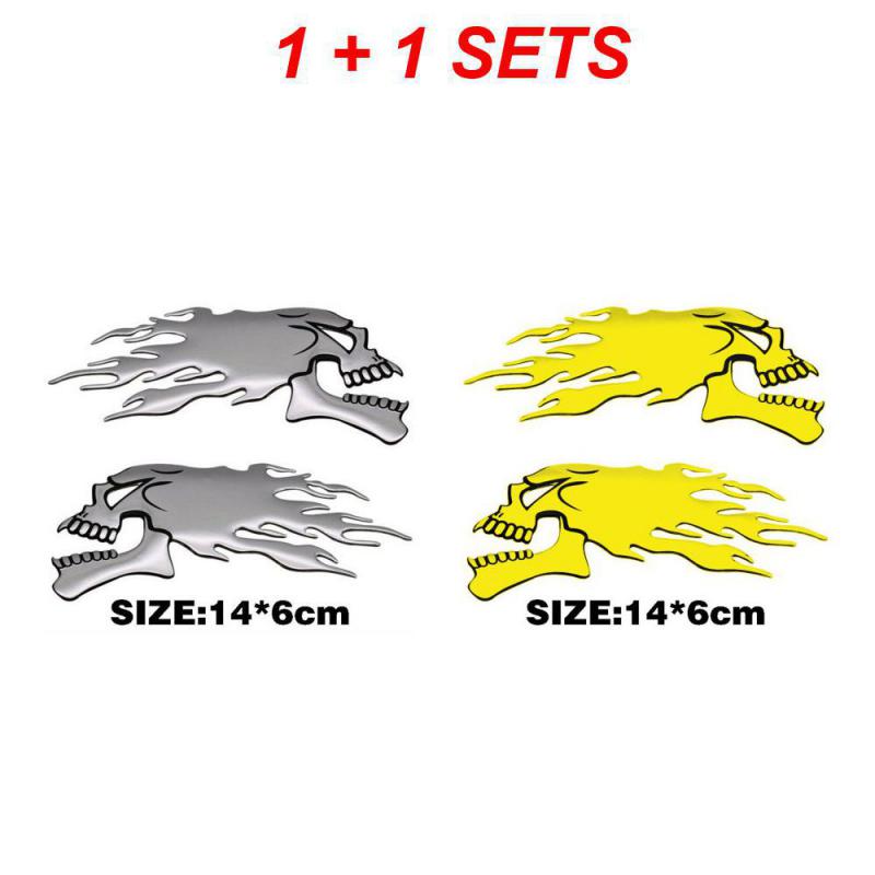 

2/3/4SETS Мотоцикл Привлекательный Многофункциональный Высокое Качество Популярный Водонепроницаемый Модный Призрак Дизайн Автомобиль Наклейка