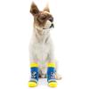 Yousheng 4Pcs Pet Stocking Puppy Print Anti-skid Breathable Elastic Pet Dogs Three Sections Long Socks for All Seasons
