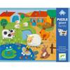 DJECO Giant Tactilofarm Jigsaw Puzzle 20 Pieces Giant Large Animal Develops Fine Motor Montessori Ages and Boys and Sports Autumn Nights - - -
