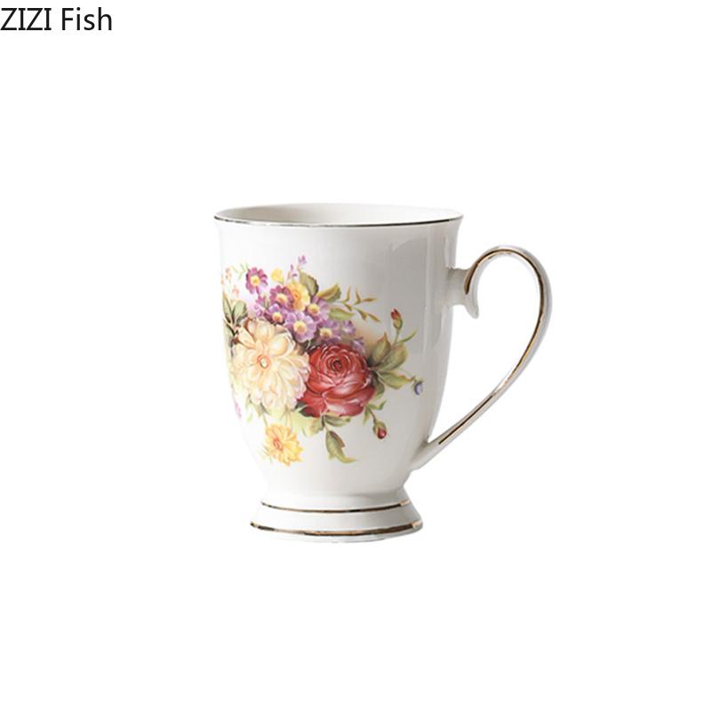 Classical Floral Patterns Ceramic Cup&saucer Dining Table Coffee Mug Milk Tea Mugs Afternoon Tea Teacup Fruit Juice Container