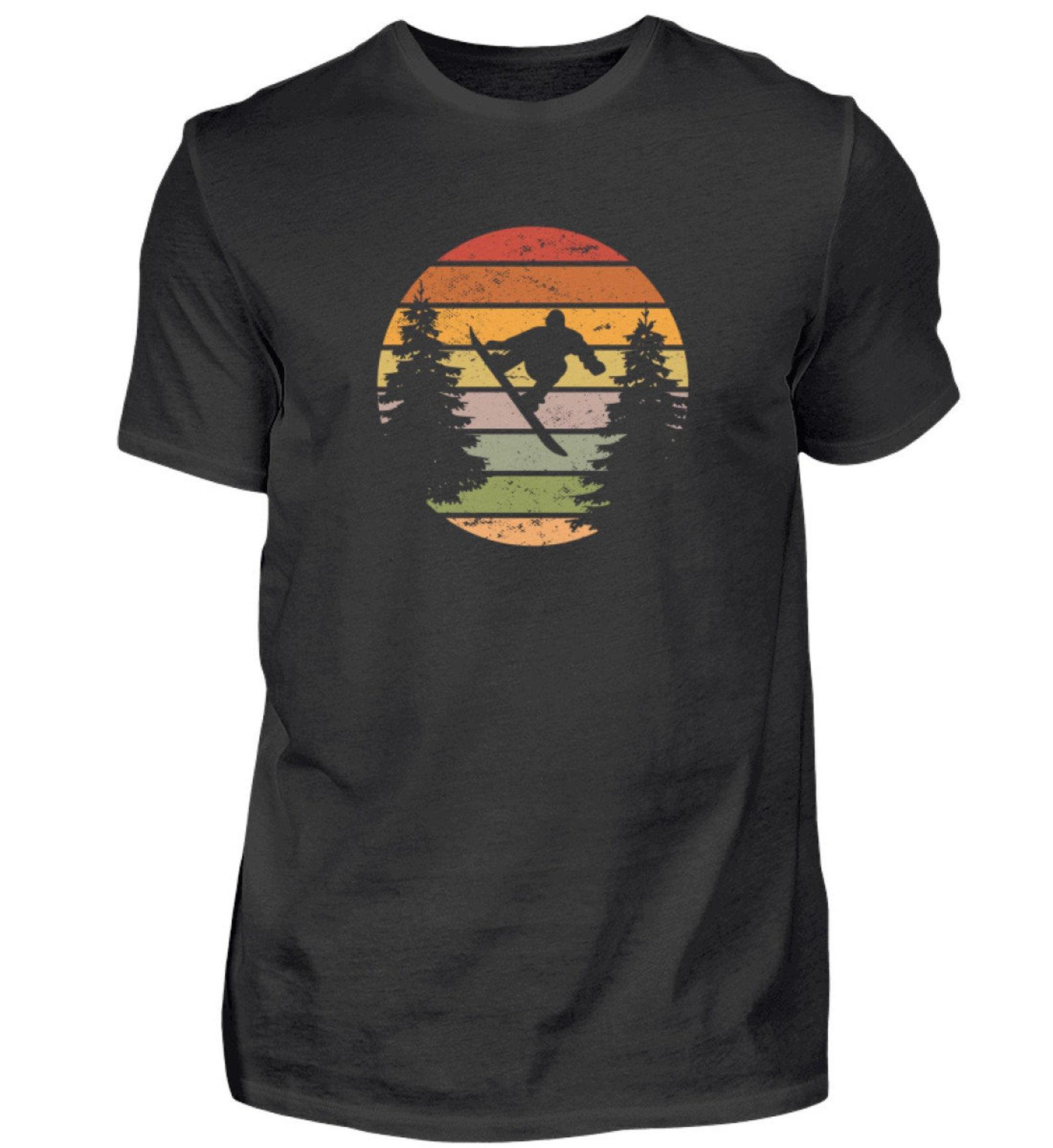 Retro Snowboard Ski Holiday Snowboarder T-Shirt S