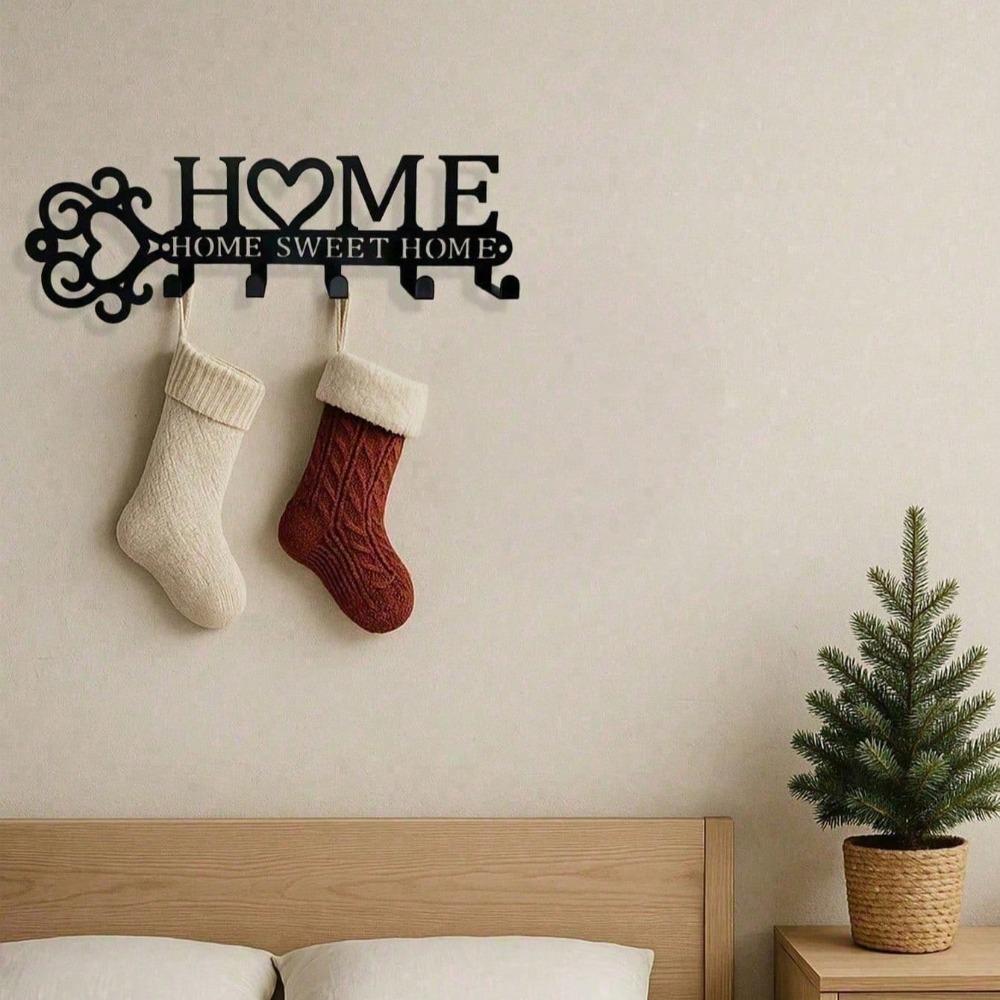 

Wrought Iron Wall Hooks Heavy Duty Coat Rack Space Saving Towel Holder Home Decor Entryway Hallway Bathroom Apartment Organizer TY4205-01 разноцветный