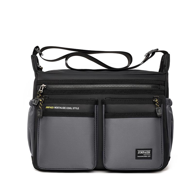 

Men s Large Capacity Portable Multifunctial Shoulder Bag, Casual Fashiable Simple Waterproof Crossbody Bag Men s Bag серый
