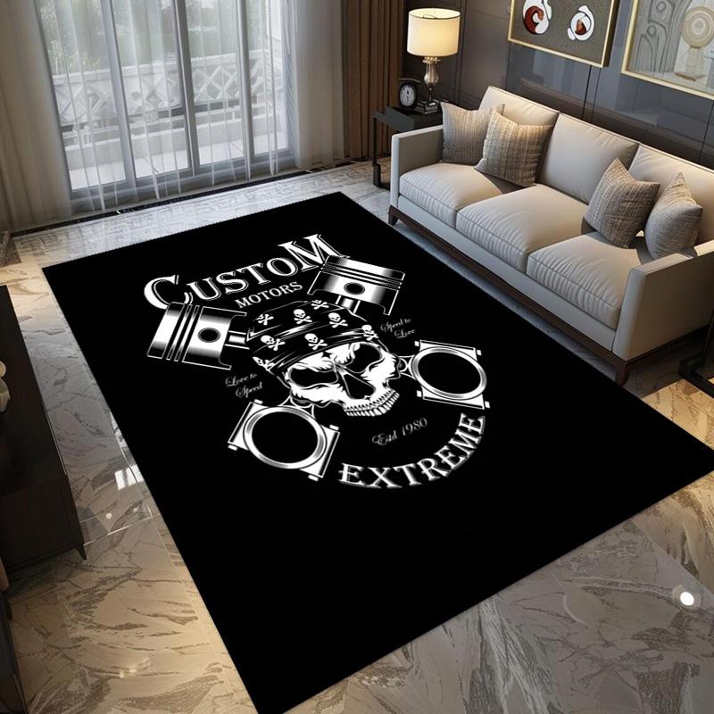 Skull Wings Engine Power carpet Suitable for all seasons printing Protective pad Office chair cushion Fashion