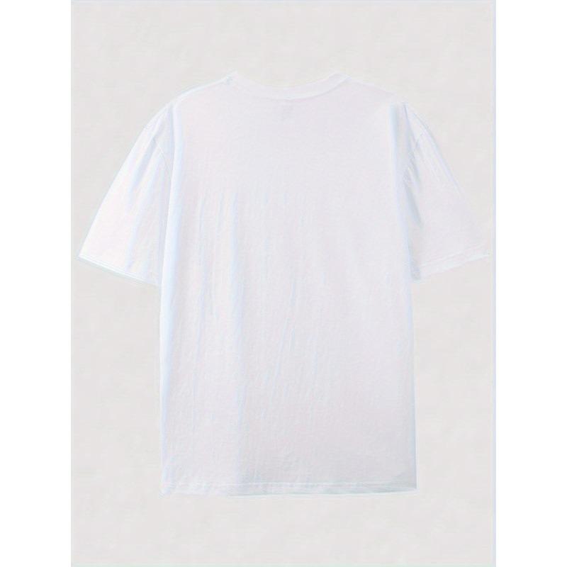 European sizes Urban Casual Men's Printed T-Shirt | Short Sleeved Round Neck, Suitable for Summer, Holiday T-Shirt