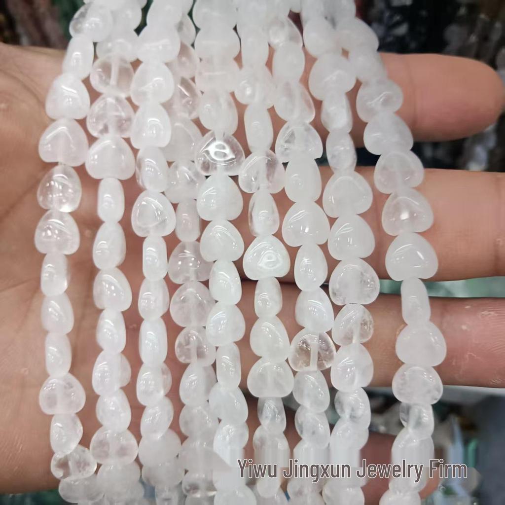 Heart-Shaped Crystal Agate Beads for DIY Jewelry and Clothing Accessories