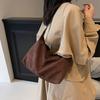 Jednobarevná semišová taška přes rameno Kabelka Dámská Tote taška Trendy Hobo taška Dívky