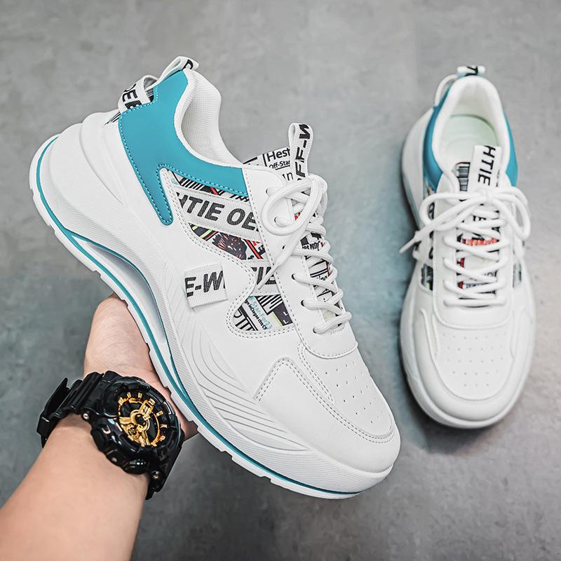 2025 Luxury Sneakers for Men Two-tone Men's Low-top Platform Lace-up Casual Sports Shoes Men's Outdoor Running Vulcanized Shoes