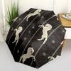 1pc Horse Pattern Fashionable Automatic Opening/Closing Folding Umbrella with 8 Bones, Windproof Portable, Daily Use020