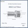 1" Hexagonal Barb Connector, 304 Stainless Steel for Water Pipe Hose, 316 Male Thread Plug
