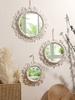 Boho Hand Woven Macrame Decorative Mirrors Wall Hanging Home Decoration Nordic Bedroom Living Room Wall Tapestry Crafts Decor