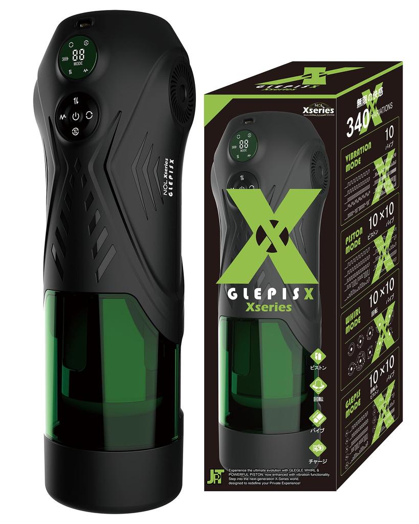 JAPANTOYZ NOL GLEPIS X is an electric masturbator that has perfected rotational and piston and also adds the stimulation of friction, vibrating.