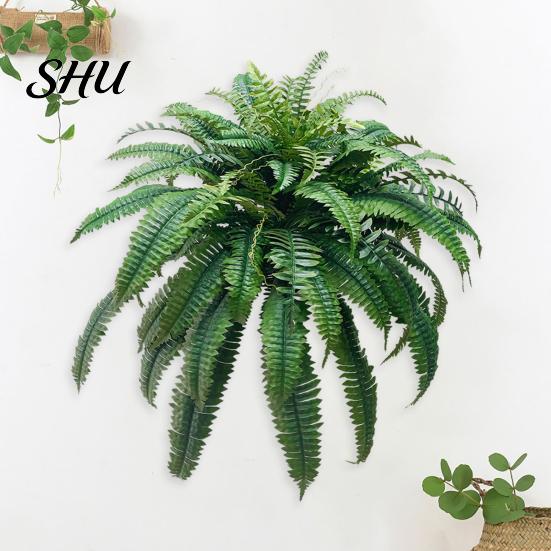 Realistic Artificial Fern UV Resistant Reusable Home Wedding Party Faux Natural-looking Greenery Plants Indoor Outdoor Garden Yard Decoration