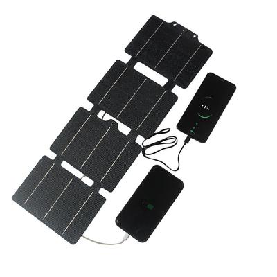 Portable 14W ETFE Foldable Solar Panel Charger with Dual USB Output for Camping Power Station