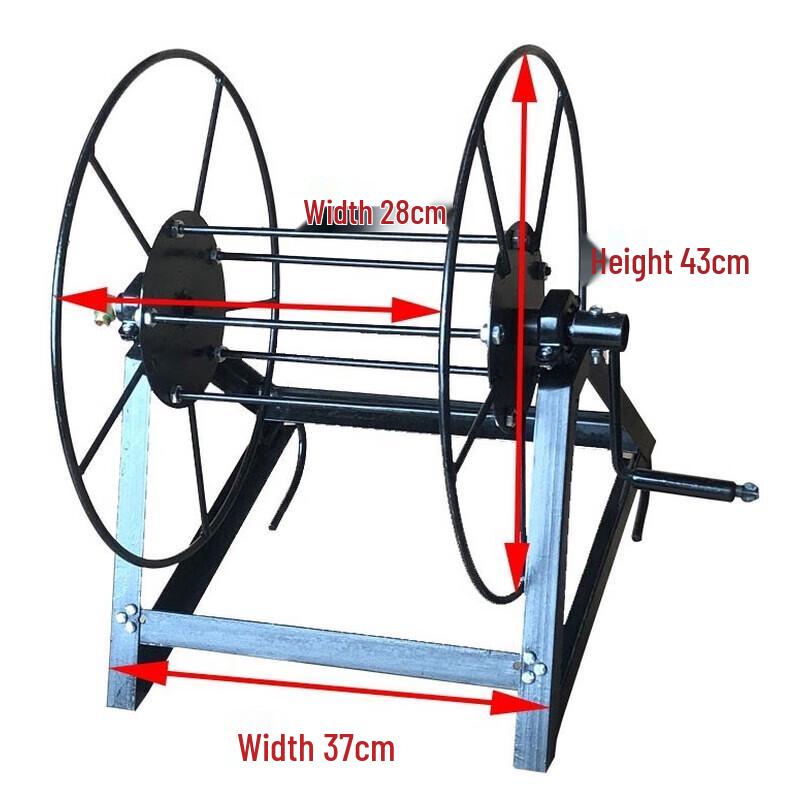 Hand-Crank Cable Reel with Bearing and Hook