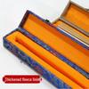 Silk Brocade Blue Dragon Folding Fan Gift Box - Sizes 7 to 10 inches