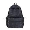 Star Print Backpack for Women and Girls Fashion School Travel Daypack with Cute Plush Charm