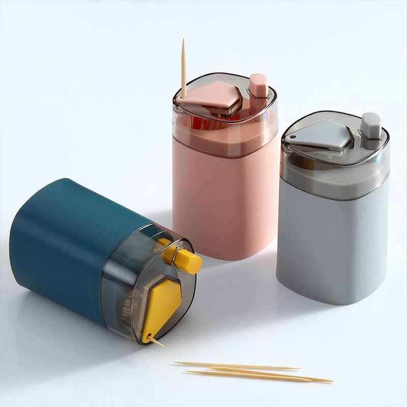 Creative Automatic Toothpick Box for Daily Use At Home, Household Living Room, Push-type Toothpick Holder Meal