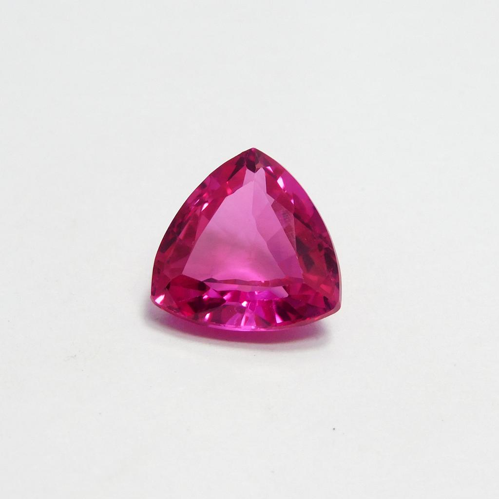 Loose Gemstone Natural CERTIFIED 5.15 Ct Trillion Cut Pink Ruby Ring Size
