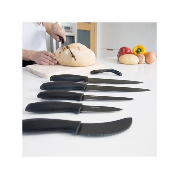 Couteaux en Céramique Professionnels Cecotec Titanium (7 pièces)