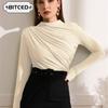 Women's Fashion Casual Solid Color Print Long Sleeve Blouses & Shirts