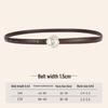 2026 Women's 1.5cm Thin Korean Style Casual Pants Belt - Simple and Versatile for Students