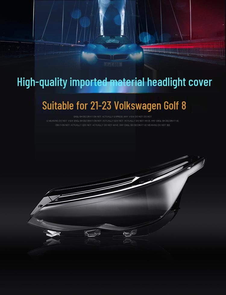 Volkswagen Golf 8 Headlight Lens Cover (2021-2023) - Rear Shell Replacement