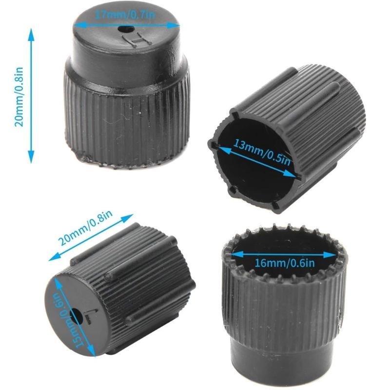 10 Stück System Ladeanschlusskappen Kfz-Wartungszubehör R134a 13mm 16mm Ladeanschlusskappen Systemkappen