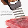 Stainless Steel Onion Cutter Holder Food Slicers Assistant Tomato Potato Slicer Holder Vegetables Cutting Fork Kitchen Gadgets