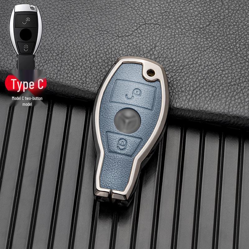Compatible with Mercedes-Benz GLA, GLC, V-Class, A-Class, and C-Class 2018-2019 Models, This Two/three-button Full-cover Metal Key Case.
