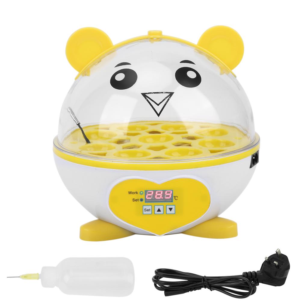 SemiAutomatic Incubator Household Small 9 Eggs Incubator for Chicken Duck Bird Pigeon Quail (Pink )