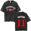 Babymonster Vintage Washed T-Shirt Ahyeon Asa Rami Rora Ruka Pharita Chiquita T-Shirts Herren Damen Mode Oversized T-Shirts