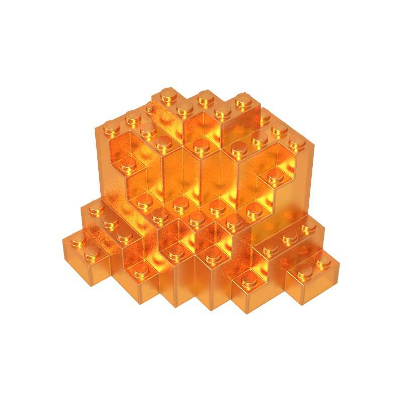 BRICKE 23996 8x8x6 Mountain Brick, LEGO-Compatible Building Blocks MOC Accessories.