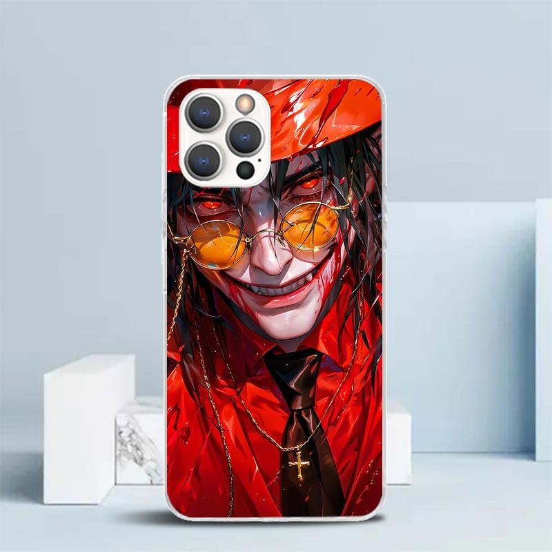 A-Alucard Hellsing Anime Soft Cover for iPhone 16 17 Air 15 14 Pro Max 16E Phone Case 13 Mini 12 11 7 SE 8 Print Pattern Fit Cas