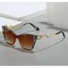 Fashion Large Frame Cat Eye Sunglasses Women Gradient Glasses Punk Luxury Brand Designer Sexy Ladies Metal Snake Eyeglasses