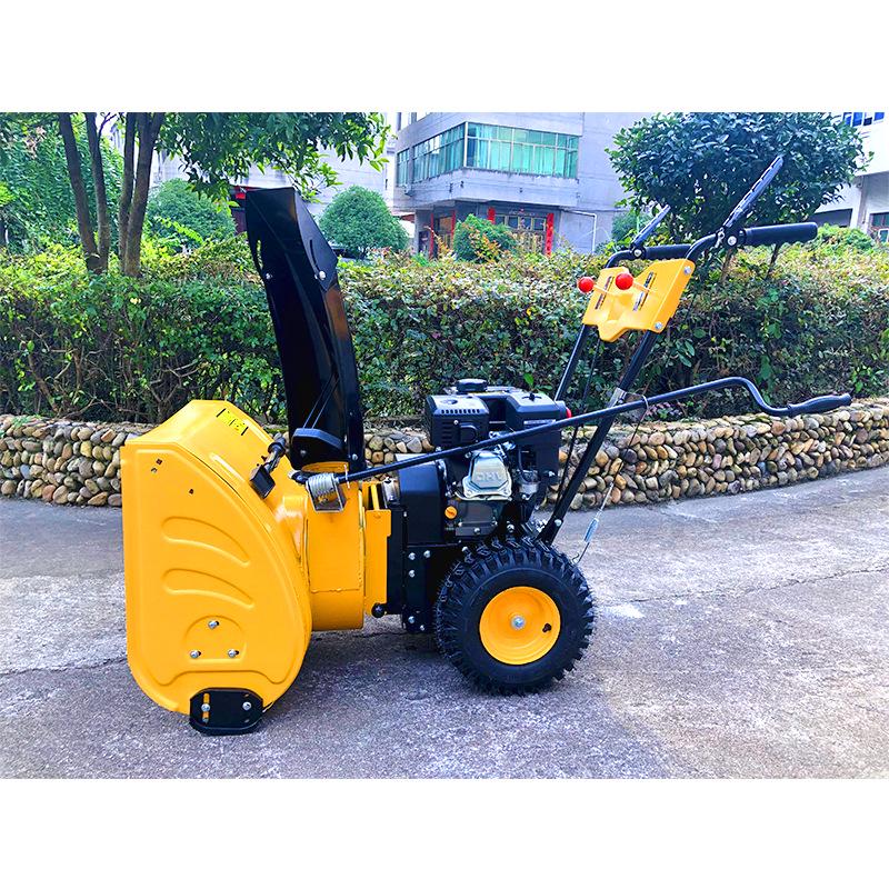 High-Power Hand-Push Snow Blower for Parking Lots and School Grounds