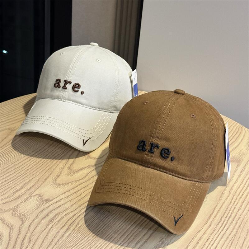 Letter Embroidered Baseball Cap Children's Spring New Versatile Soft Top Cap Wide Brim Fashion Show Small Face