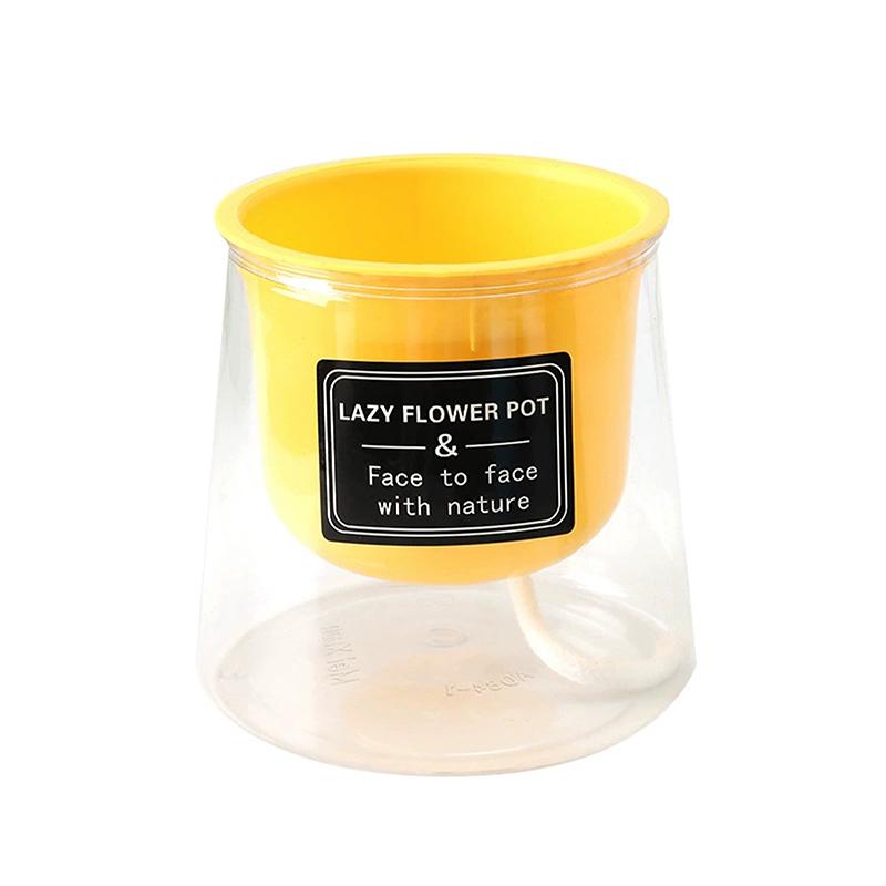 

3.93Дюйма Ленивый Автоматический Впитывающий Горшок Горшок Гостиная Балкон Горшок Горшок жёлтый