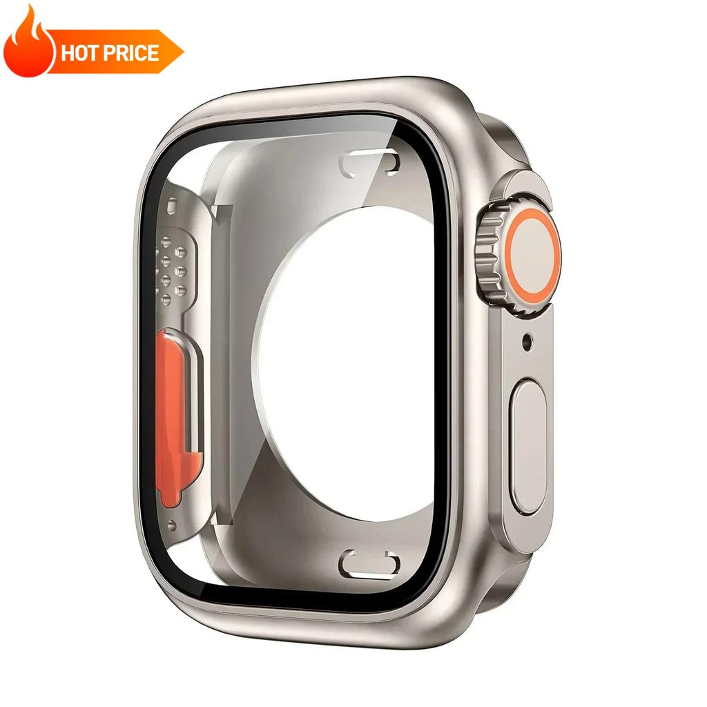 New Screen Protector for Apple Watch 46mm 45mm 44mm 40 41 42mm Hard PC Front Rear Bumper Case iwatch 11 10 9 8 7 SE 6 5