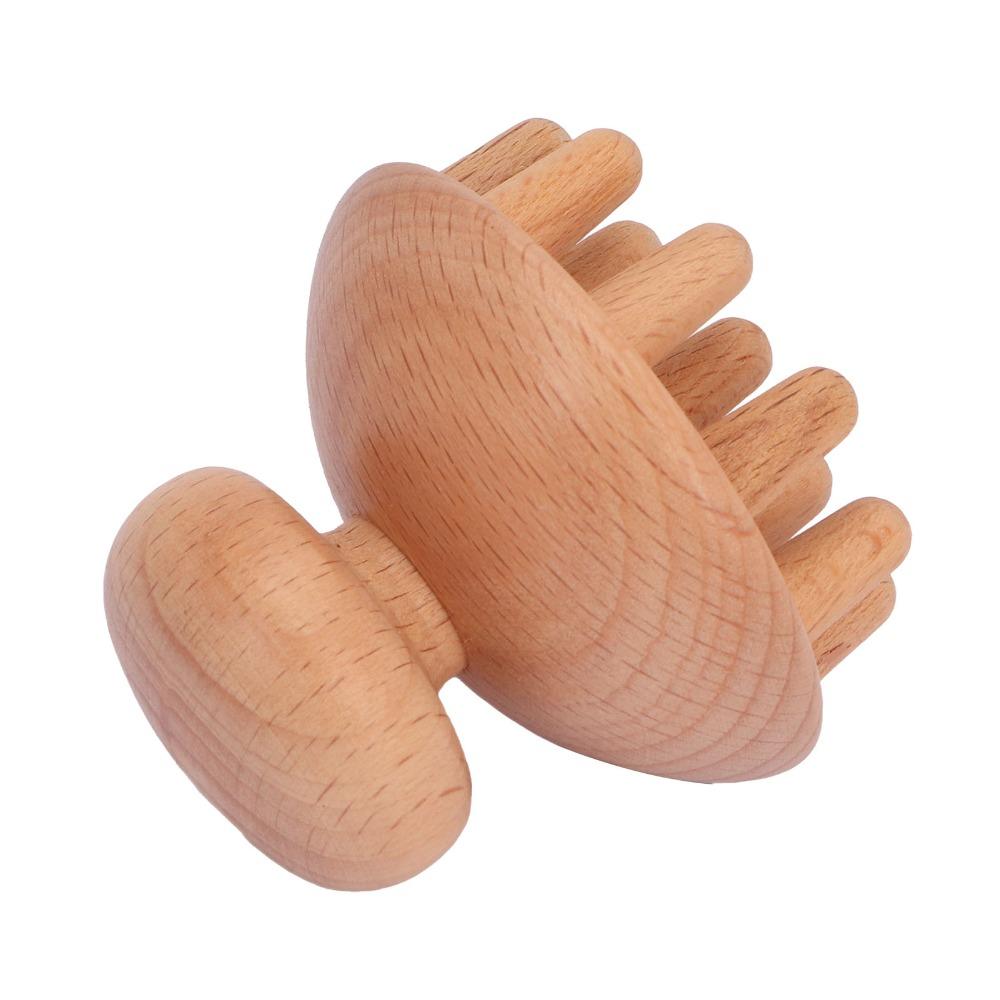 Wooden Material Wood Mushroom Massager Mushroom Shape Wooden Massager Scalp Massager Full Body Use