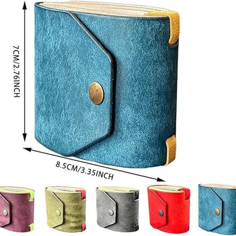 1Pcs Pu Leather Wallet / Money Wrapper Quick-Access Cash Holder Organizer Clip Bill Holder Storage Pouch Pocket Wallet