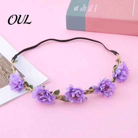Boho Hair Hoop for Girls Flower Headband, Crown, Headpiece, Floral Wreath Headband Elegant Parties Wedding Birthday Festival Party Photography & Daily