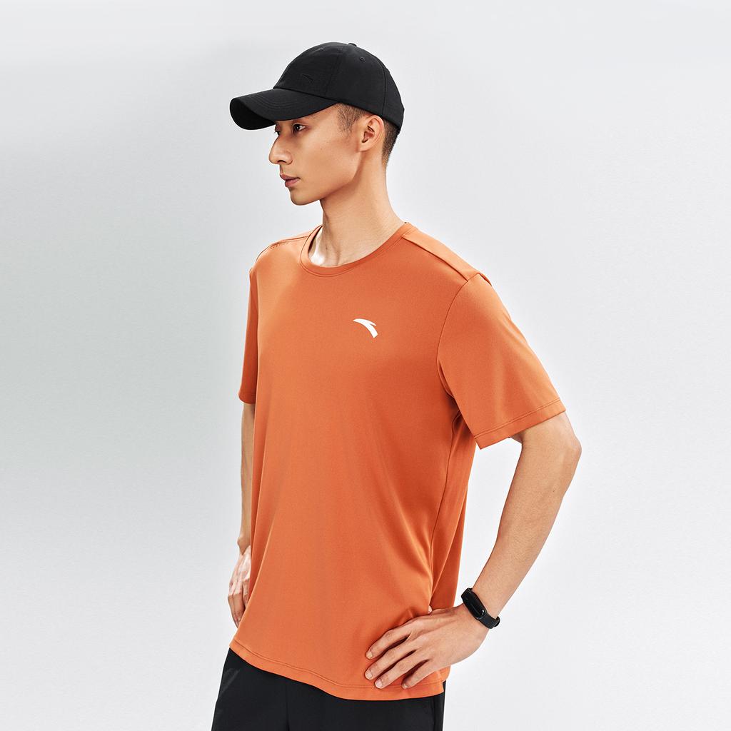 Anta Training Suit Summer Casual Sports Set Men suit Tea-Brown Orange 952627202-3