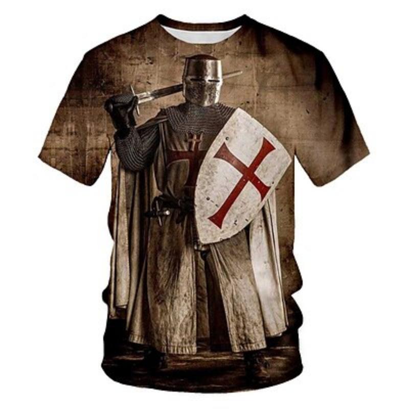 The Last Templar Crusader Knights Templar Crusader T-shirt Cartoon Manga Anime 3D Graphic For Couple's Men's  Adults' 3D Print