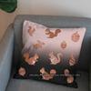 2D Cute Squirrels And Pinecones Pattern Pillow Cover Pattern Cushion Cover Suitable For Sofa Bedroom Car Pillow Cover