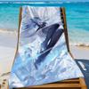 Genshin Impact Eula Towel Sports Quick Dry Travel Camping Gear Sandproof Soft Light Large Beach Towel