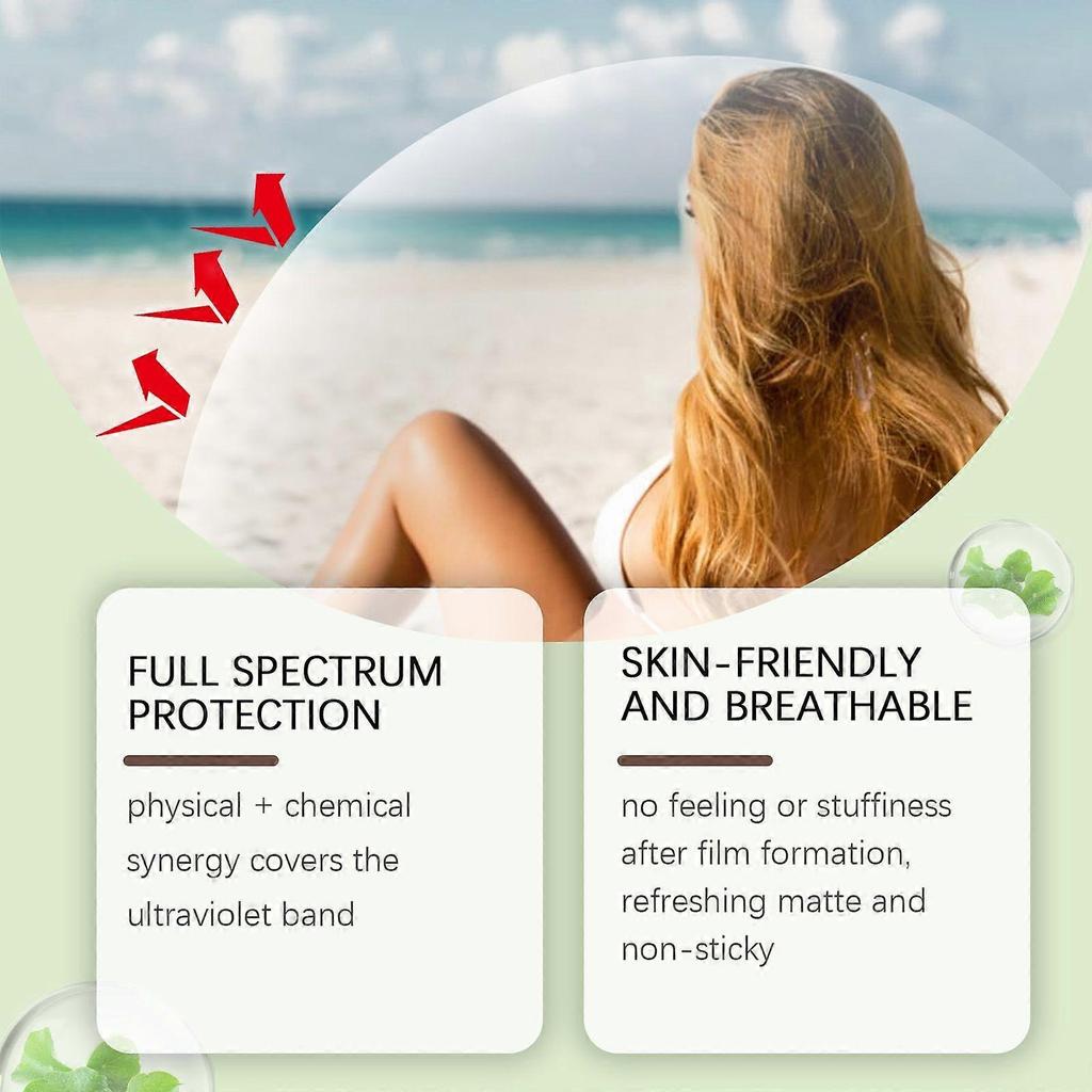 Ouhoe Centella Asiatica Protective Cream Gentle Moisturizing Outdoor Sunscreen, Nourishes Skin, Non-Greasy Protective Cream