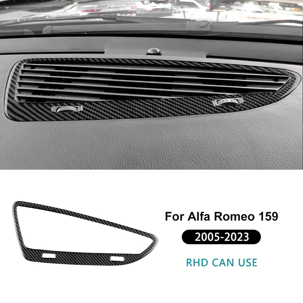 Real Soft Carbon Fiber Sticker LHD RHD Car Trument Air Outlet Frame For Alfa Romeo 159 2005-2018