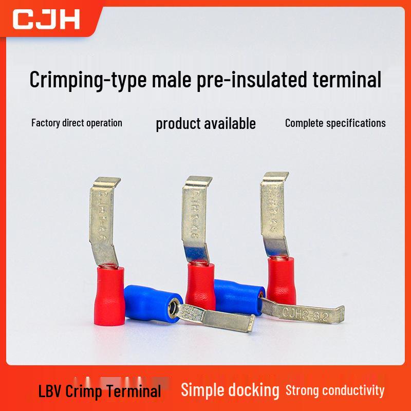 J-Shaped Cold Crimp Terminal CJH LBV1.25-3/2-4.6/5.5/4.6 Pre-insulated