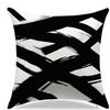 Home Decor Abstract Black And White Brushstroke Pillows Pattern Cushion Cover Suitable For Sofa Bedroom Car Pillow Cover